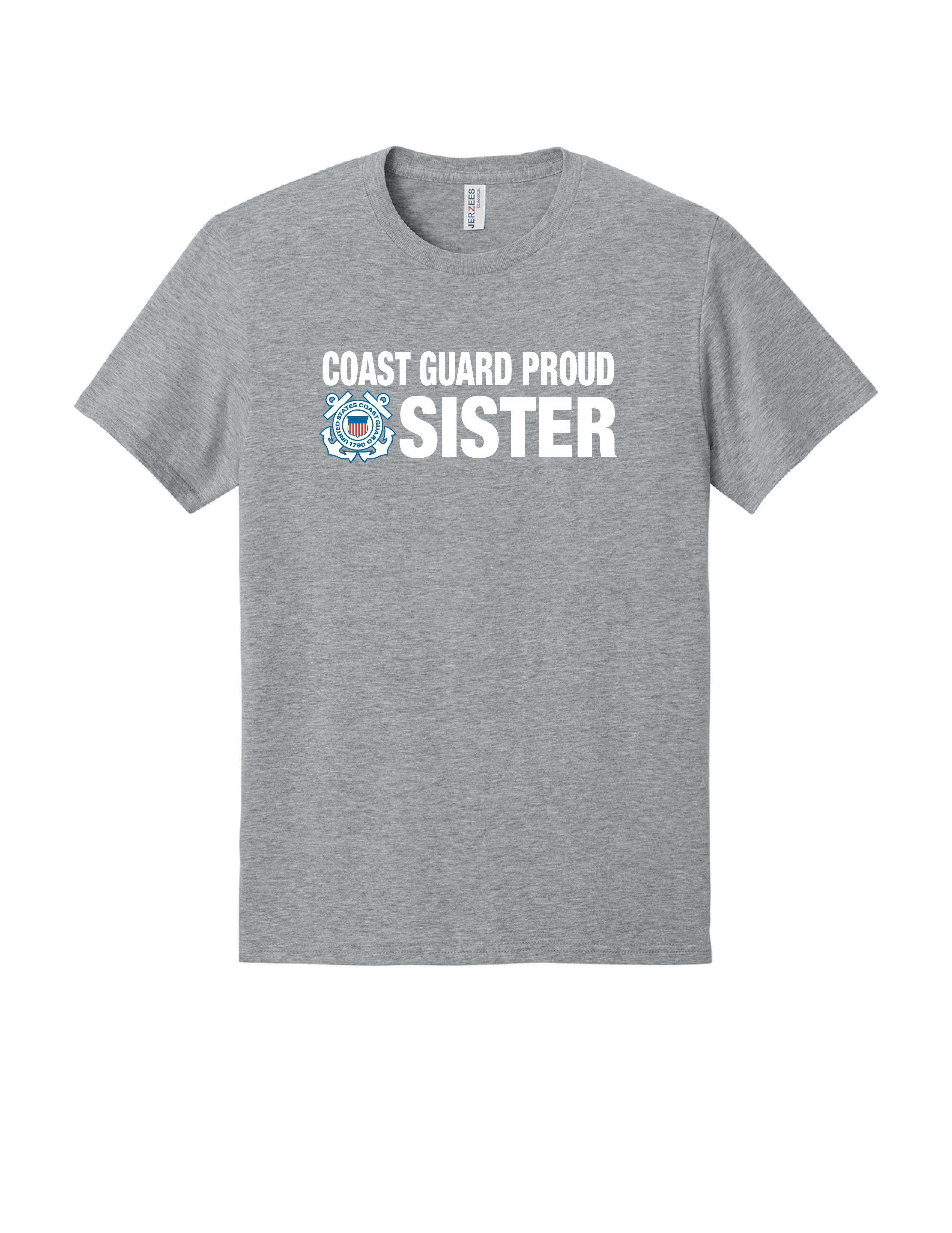 Coast Guard Proud Sister Graphic Tee - Athletic Heather