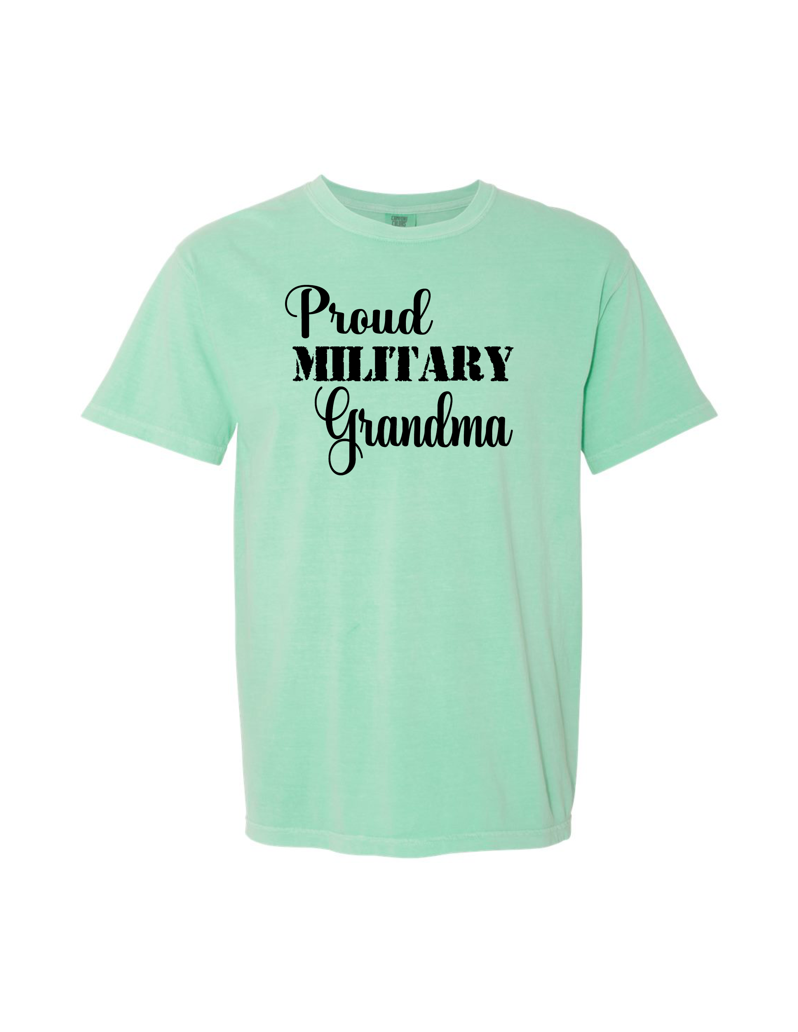 Proud Military Grandma Patriotic T-Shirt (Island Reef)