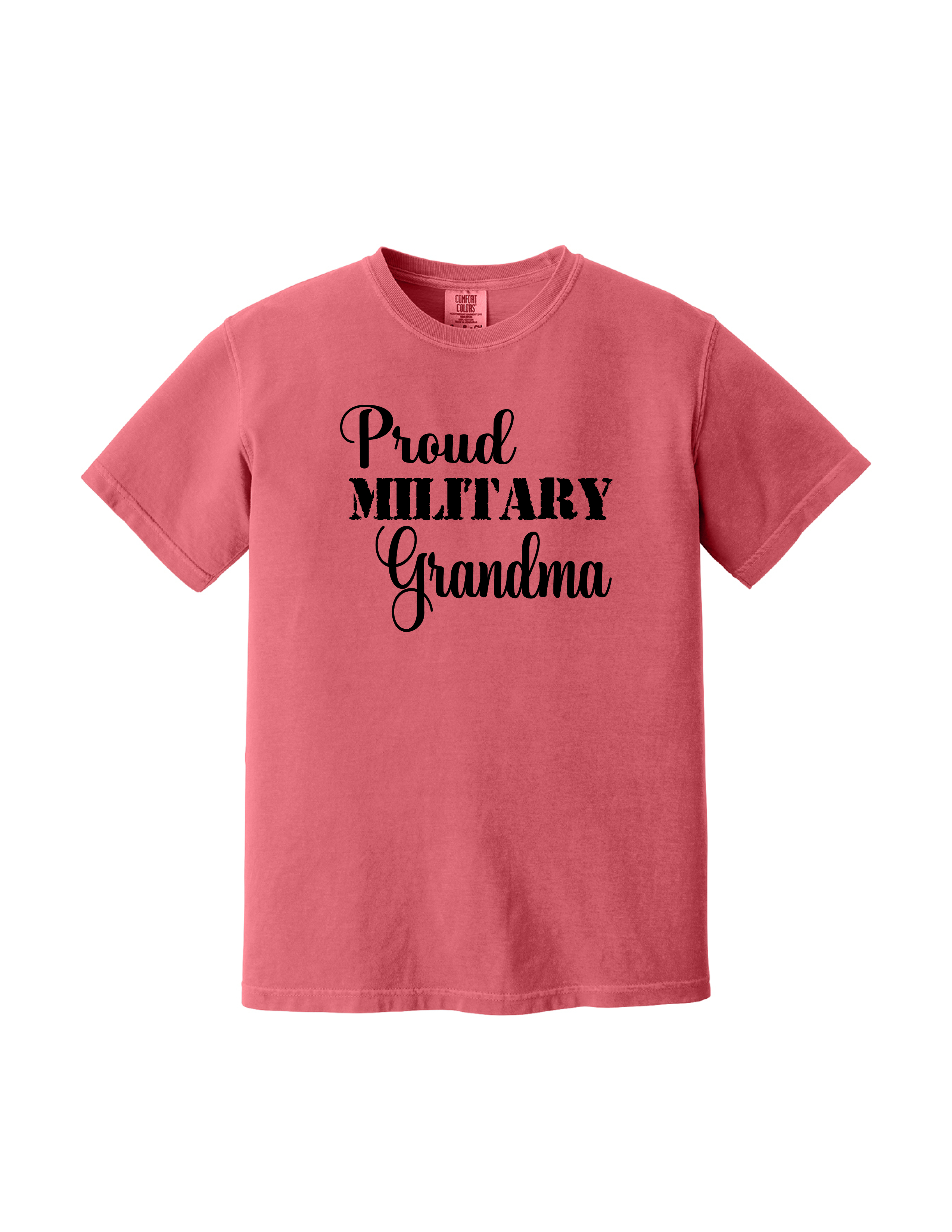 Proud Military Grandma Patriotic T-Shirt (Watermelon)