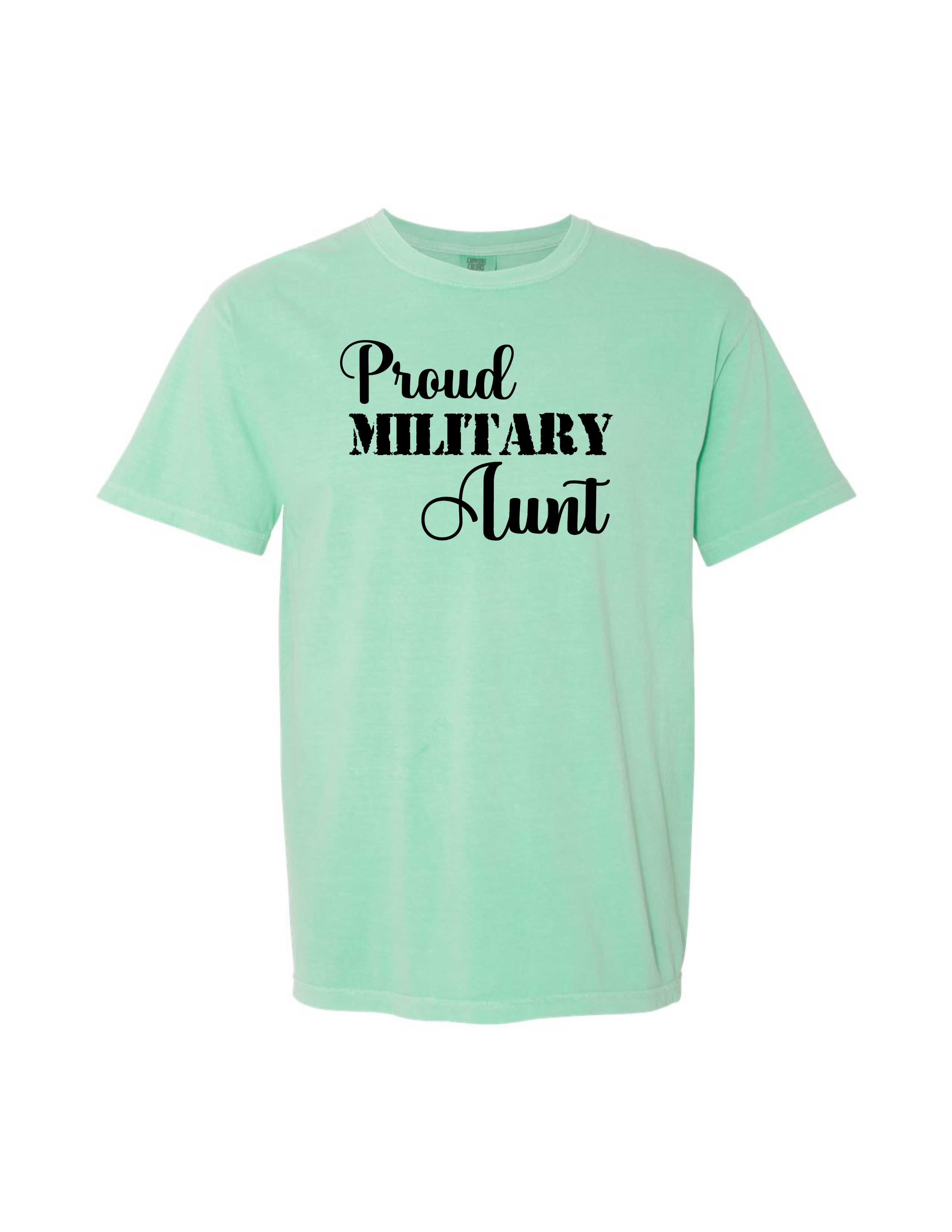 Proud Military Aunt Patriotic T-Shirt (Island Reef)