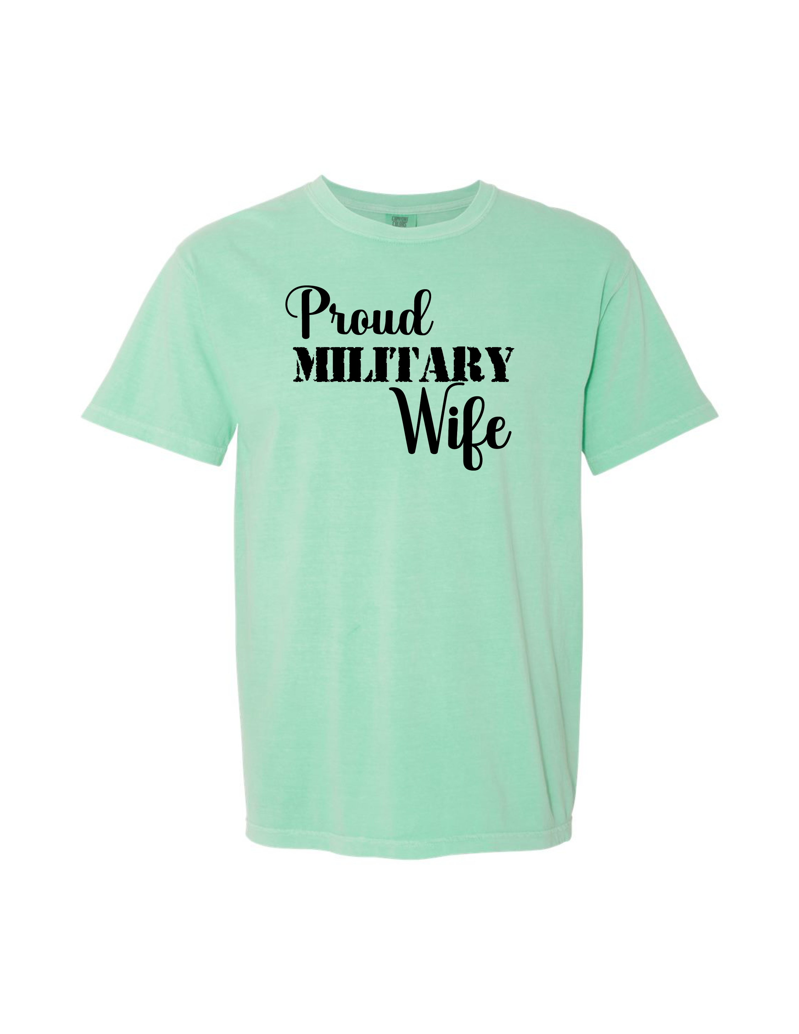 Proud Military Wife Patriotic T-Shirt (Island Reef)