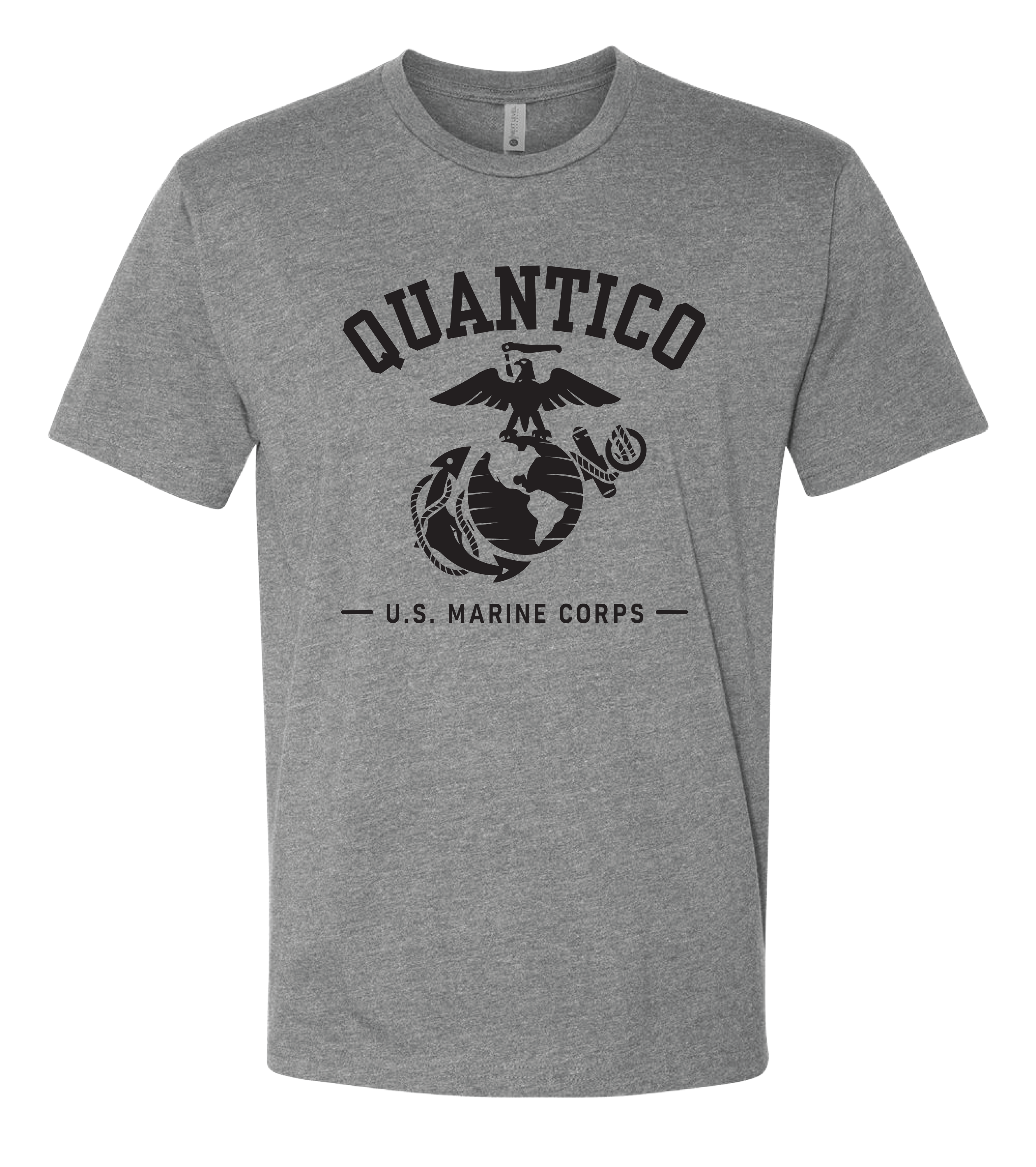 United States Marine Corps Quantico T-Shirt - Dark Heather Gray