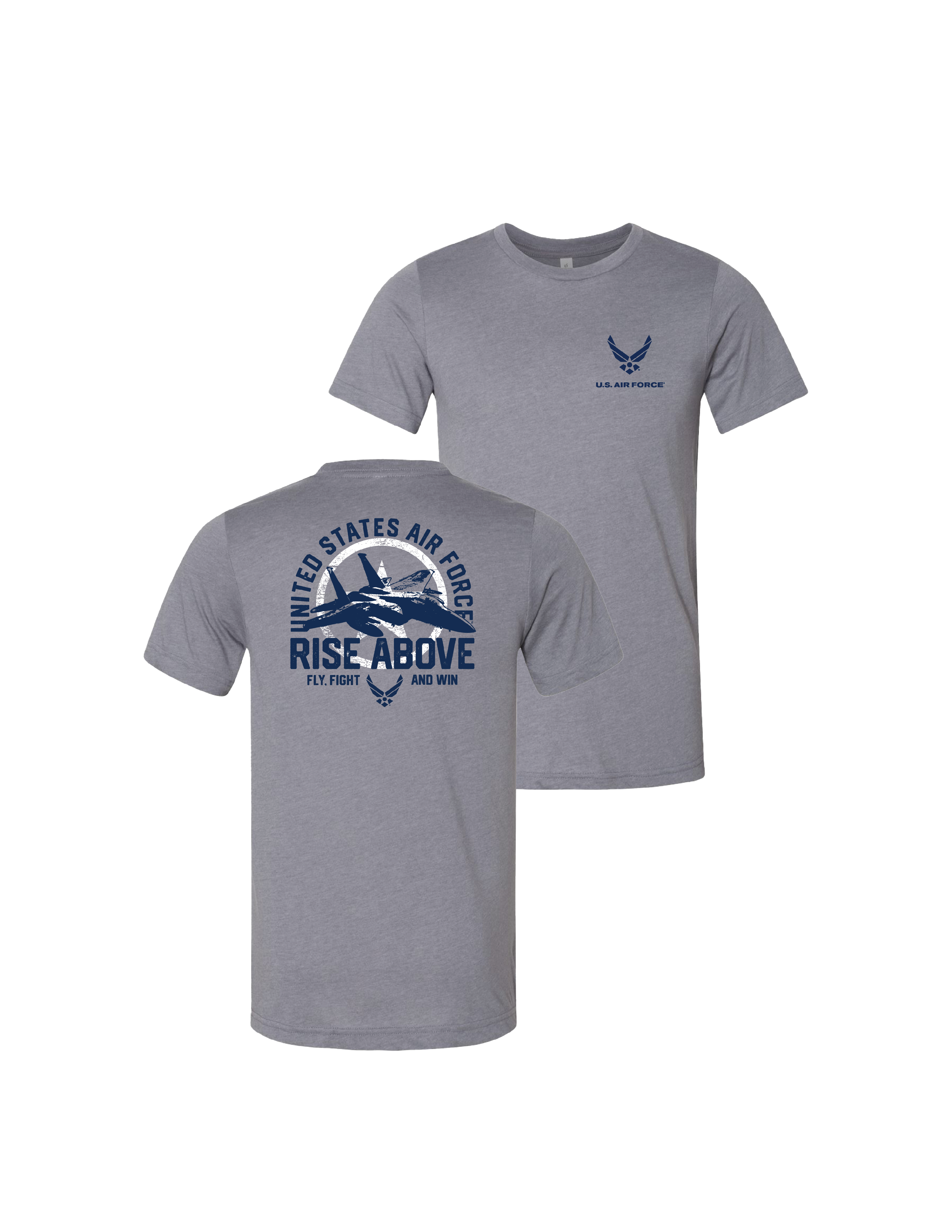 U.S. Air Force Rise Above T-Shirt (Heather Storm)