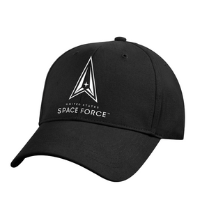U.S. Space Force Embroidered Low Profile Hat - Black