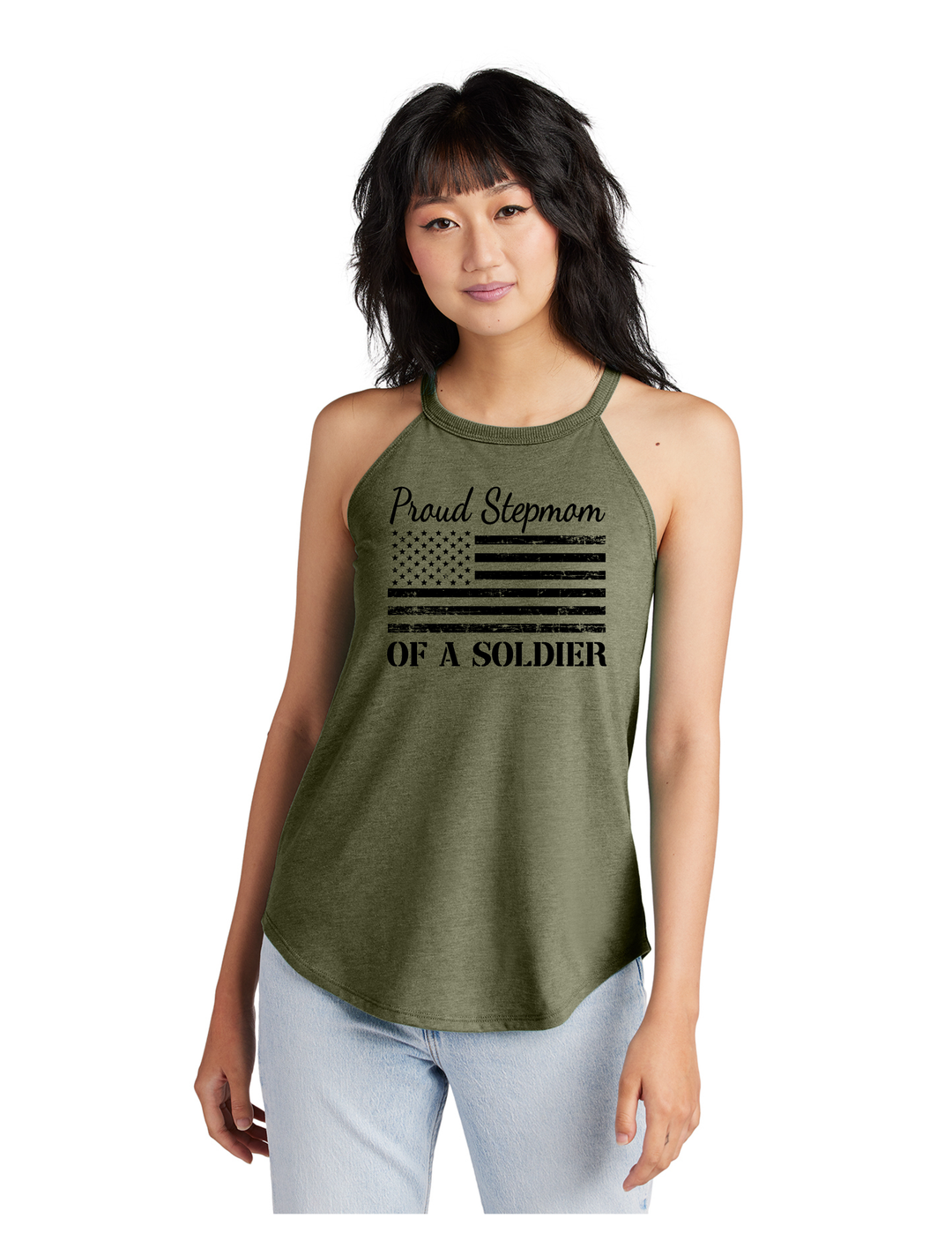Proud Stepmom of a Soldier Tank (Green)
