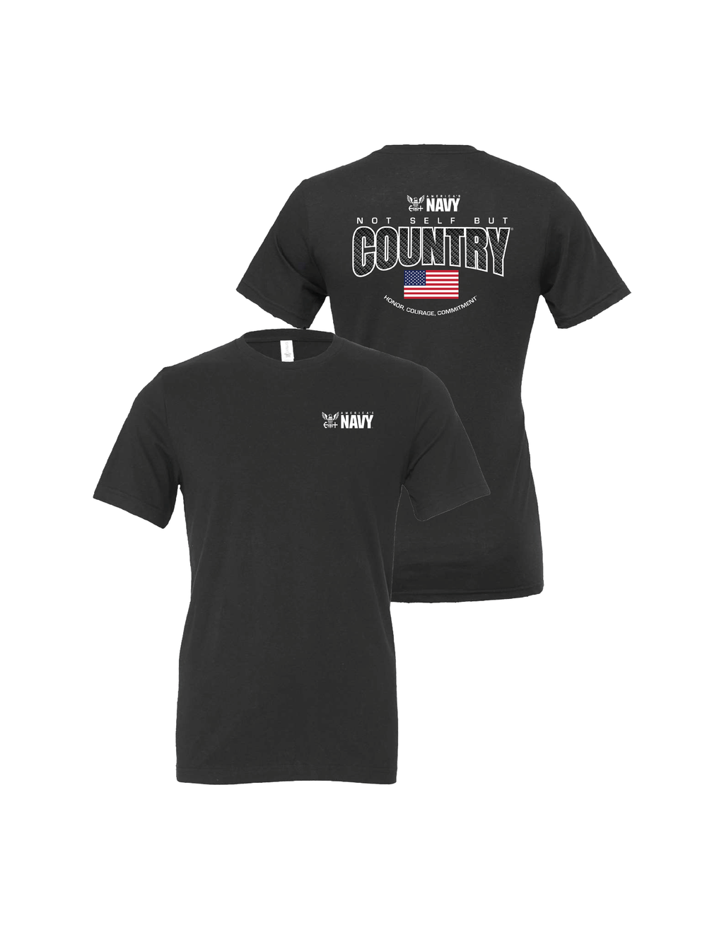 Navy Not Self But Country T-Shirt (Dark Grey)