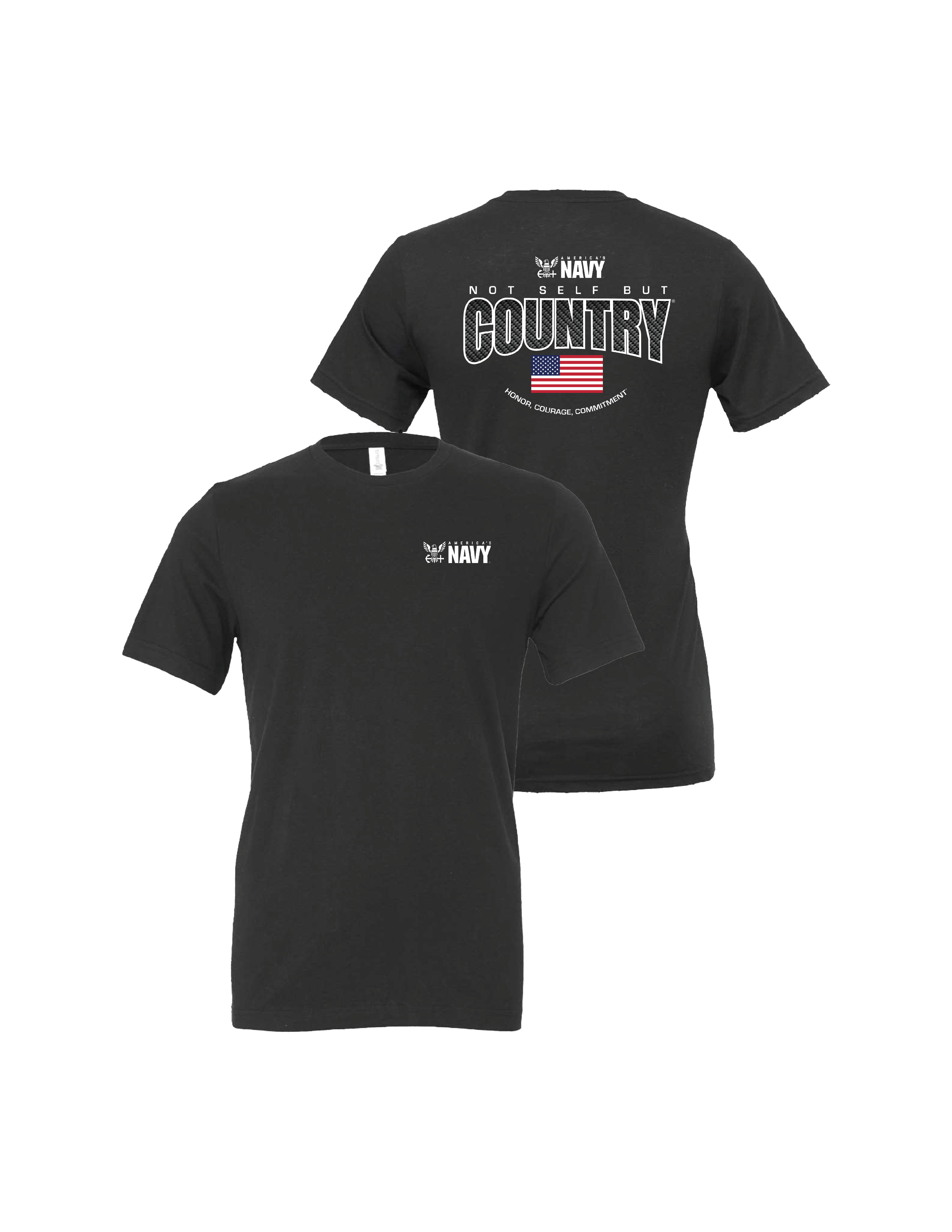 Navy Not Self But Country T-Shirt (Dark Grey)