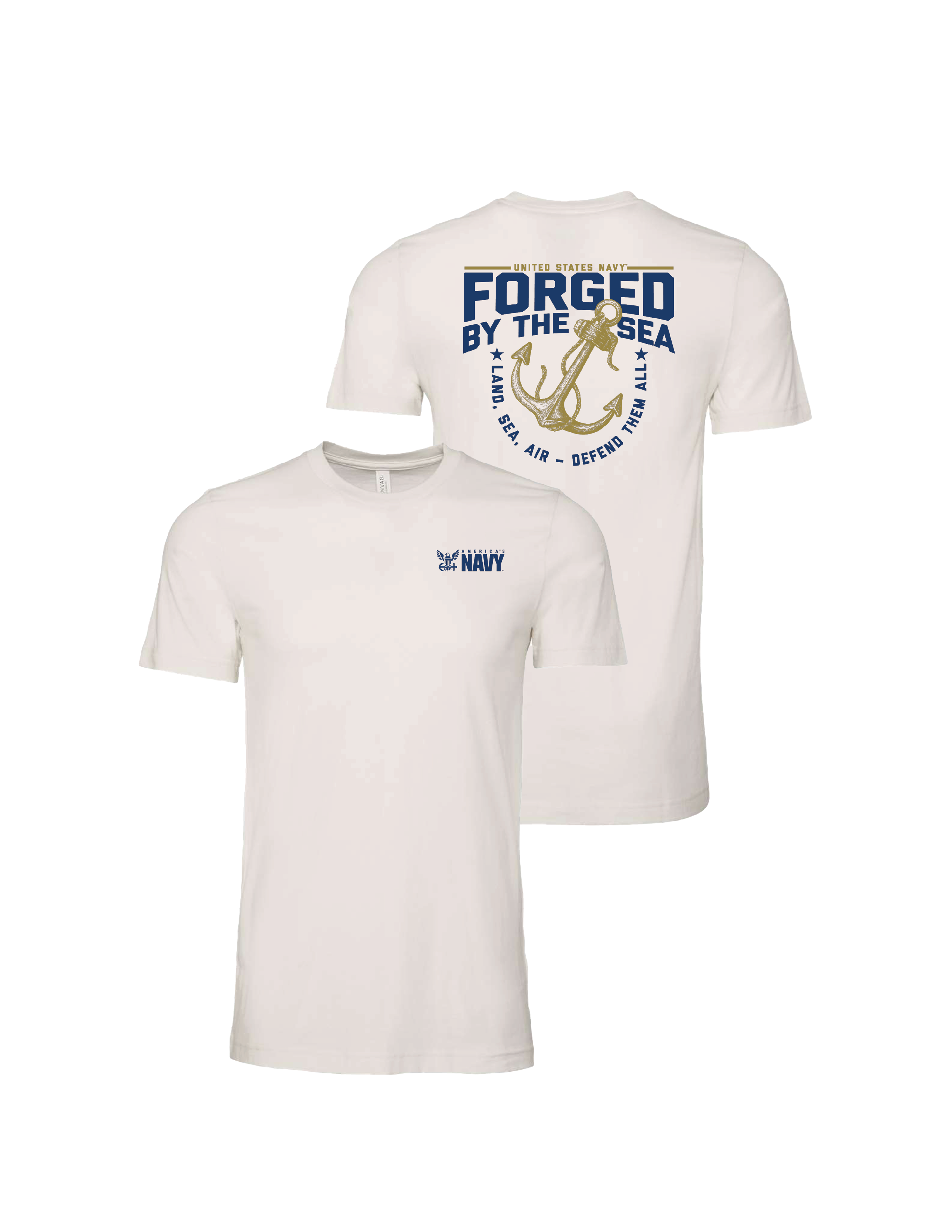 Anchor Forged By The Sea T-Shirt (Vintage White)