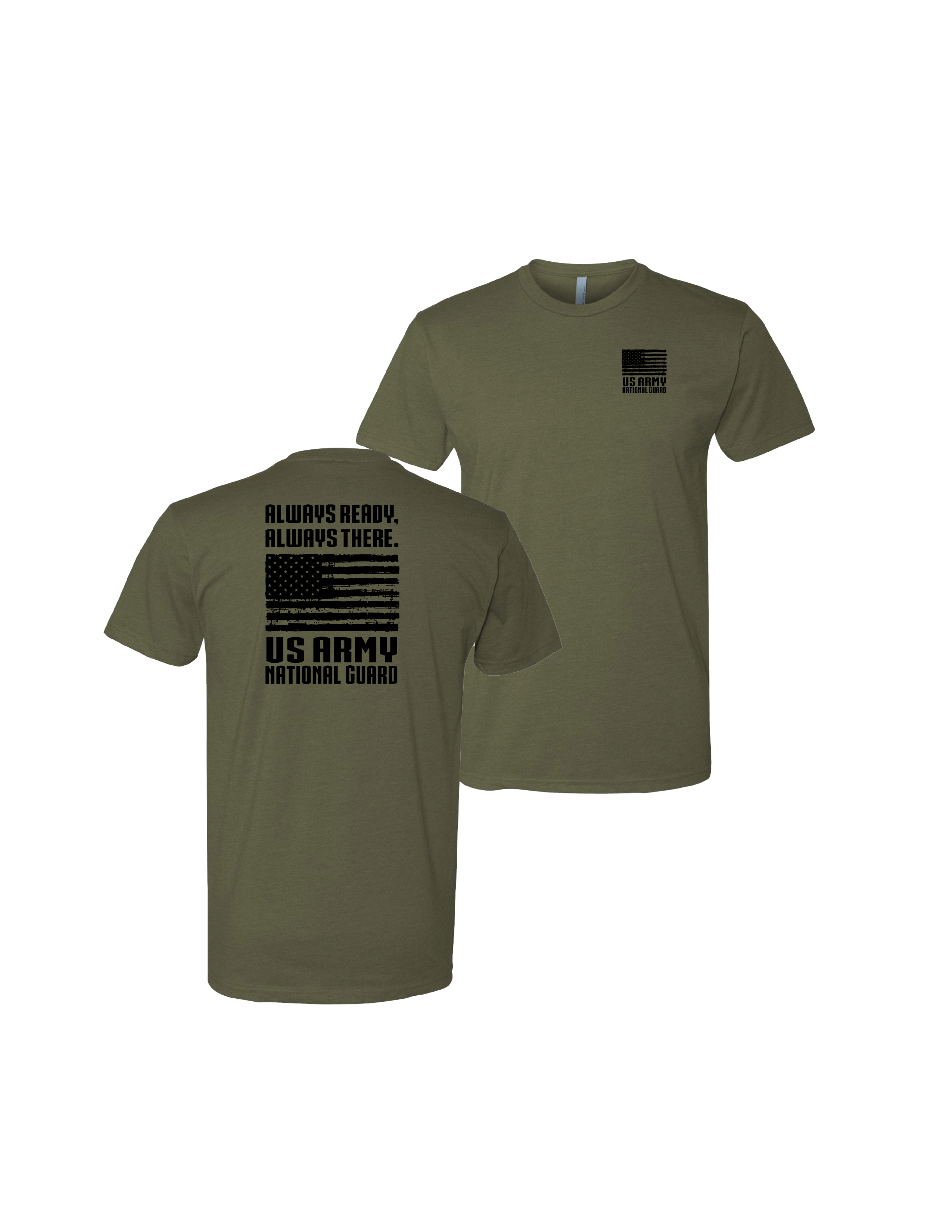 U.S. Army National Guard Flag T-Shirt (Military Green)