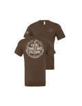 Oak & Liberty Faith Family and Freedom Patriotic T-Shirt, Heather Brown