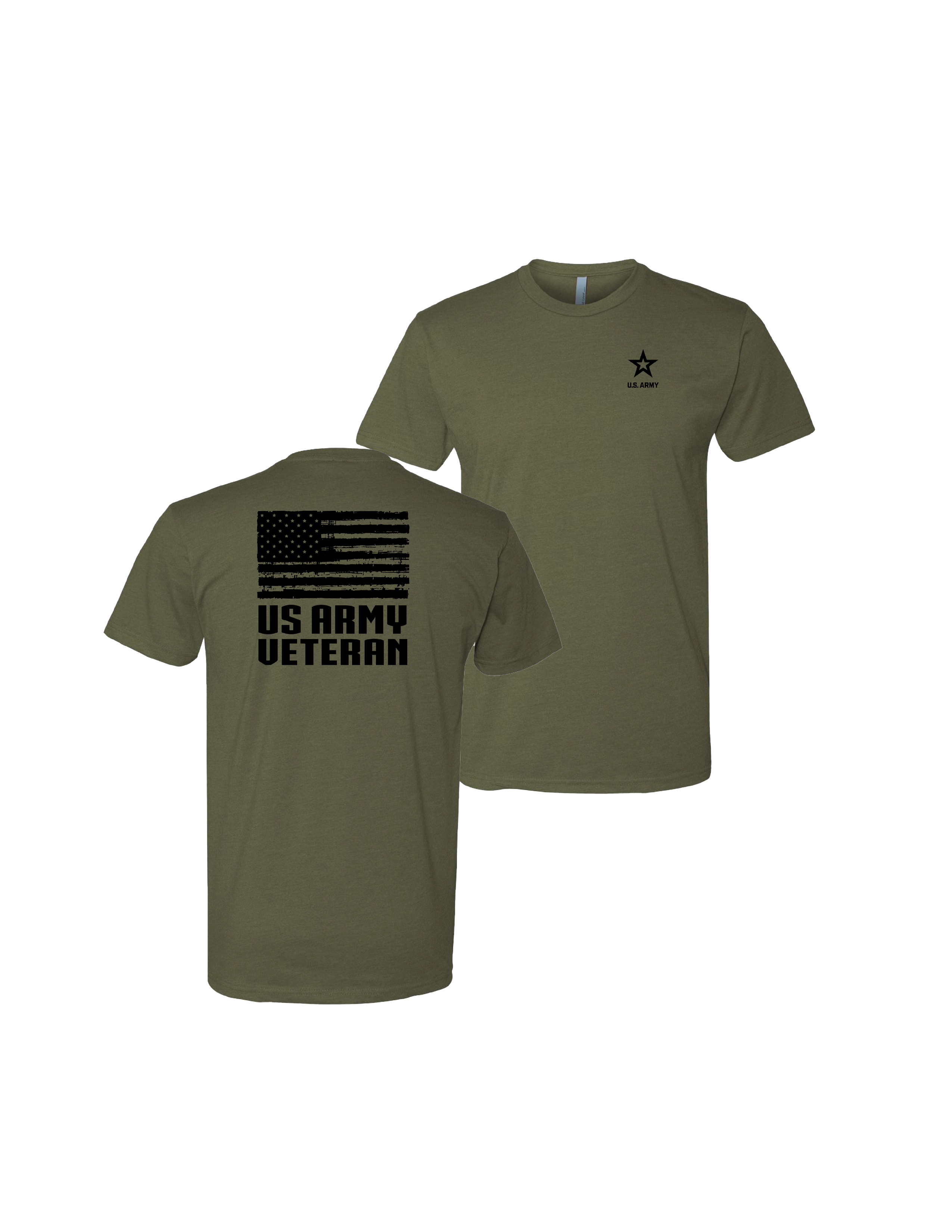 U.S. Army Veteran Flag T-Shirt (Military Green)
