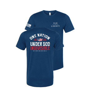 Oak & Liberty One Nation Under God Patriotic T-Shirt, Blue