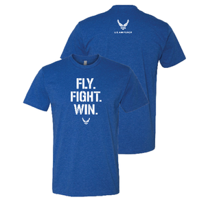 U.S. Air Force Fly Fight Win Graphic T-Shirt (Royal Blue)