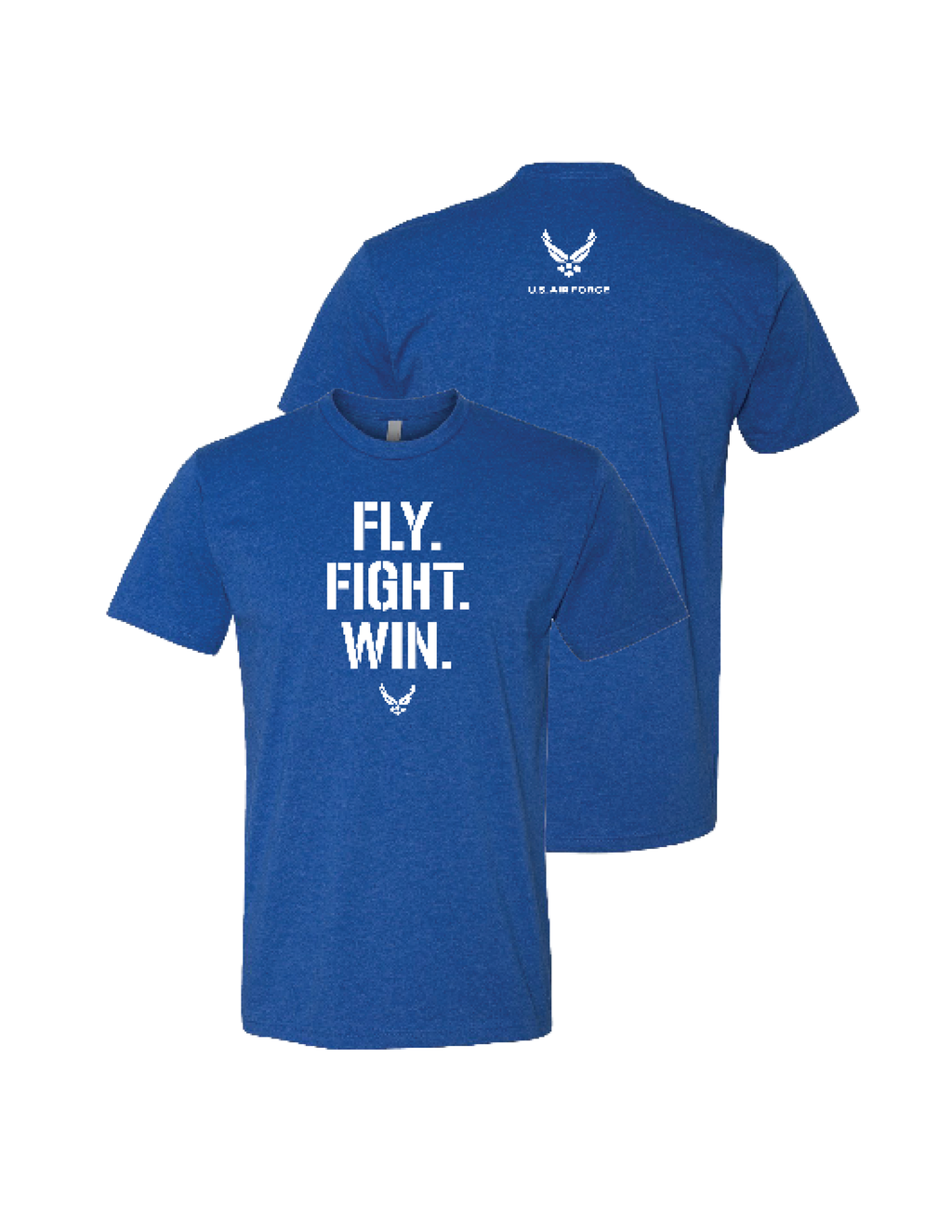 U.S. Air Force Fly Fight Win Graphic T-Shirt (Royal Blue)