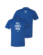 U.S. Air Force Fly Fight Win Graphic T-Shirt (Royal Blue)