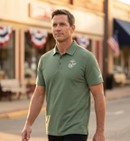 U.S. Marine Corps The North Face Canyon Crest Polo (Bark Mist Green)