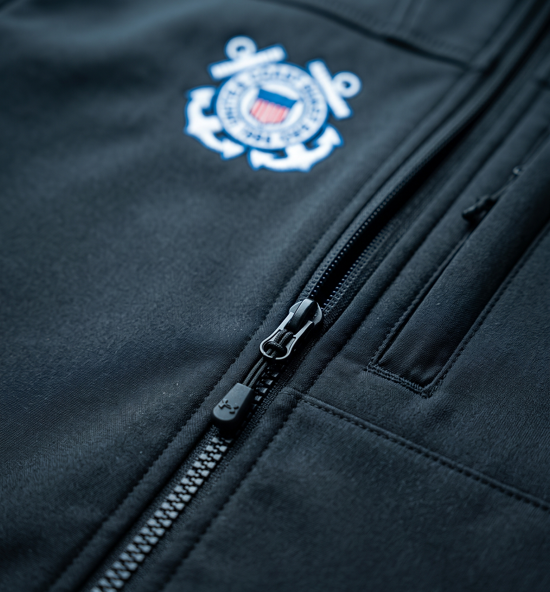 Coast Guard Zip Under Armour Jacket (Black)