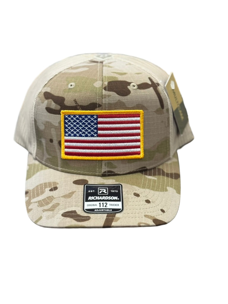 Camouflage Arid and Tan Trucker Hat