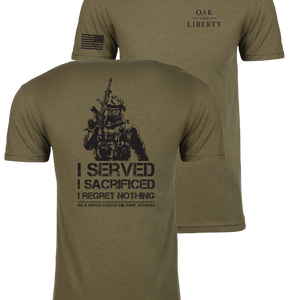 U.S. Military I Served Veteran T-Shirt (Military Green)