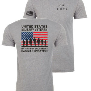 United States Military My Oath Veteran T-Shirt (Grey)