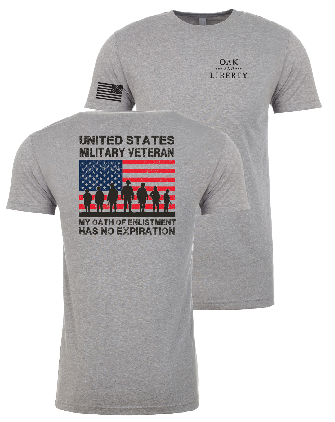 United States Military My Oath Veteran T-Shirt (Grey)