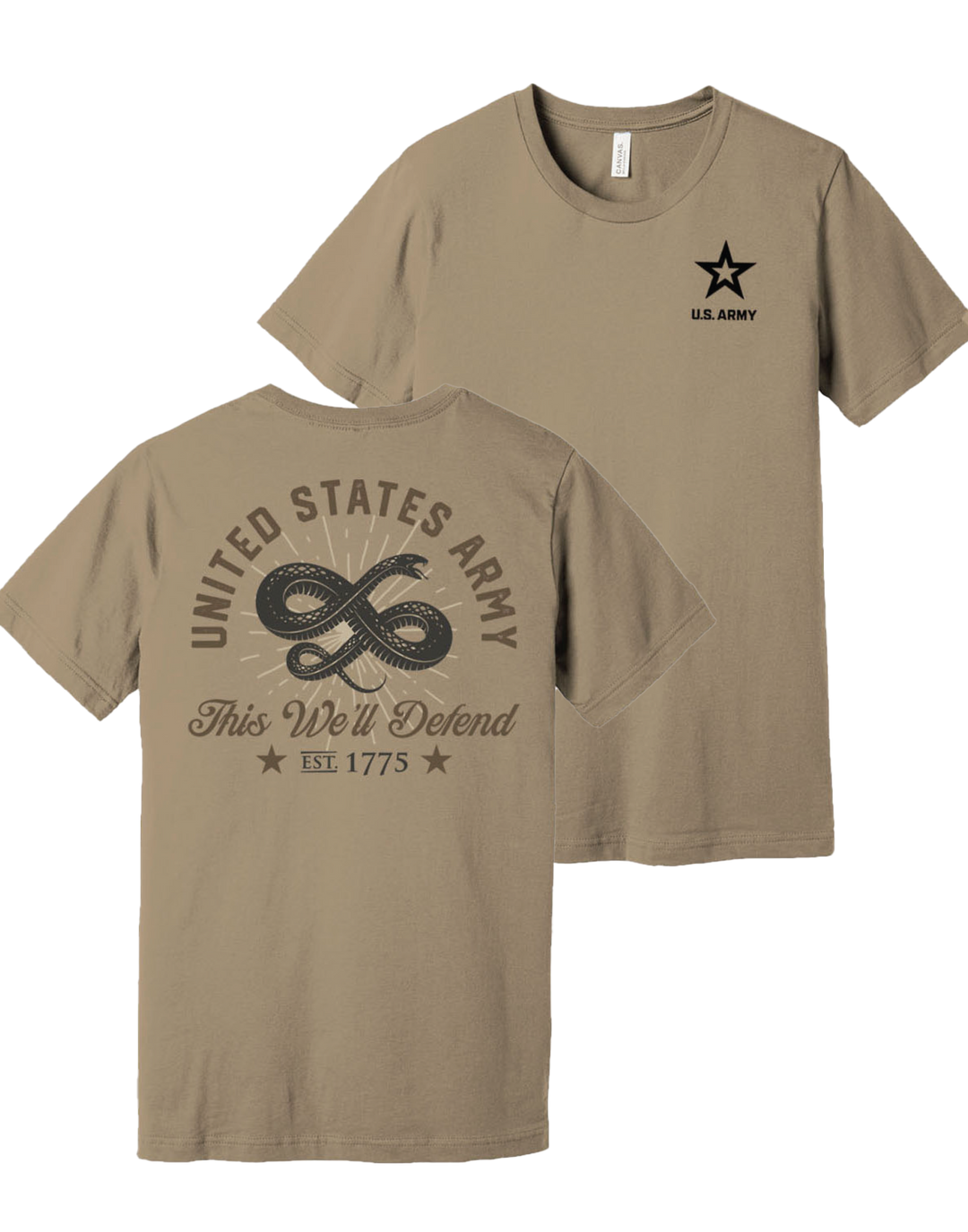 U.S. Army™ Snake This We'll Defend T-Shirt (Coyote Brown)