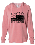 Proud Wife of a Soldier Sweatshirt (Dusty Rose)