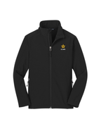 U.S. Army Youth Soft Shell Zip Jacket (Black)