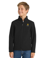 U.S. Army Youth Soft Shell Zip Jacket (Black)