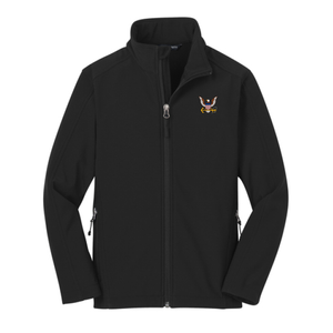 U.S. Navy Youth Soft Shell Zip Jacket (Black)