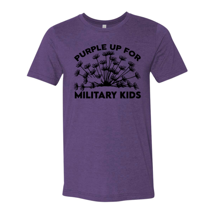 Month of the Military Child T-Shirt - Purple (Adult)