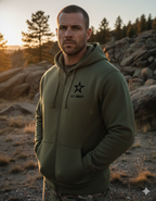 U.S. Army Embroidered Full-Zip Fleece Hoodie (Military Green)