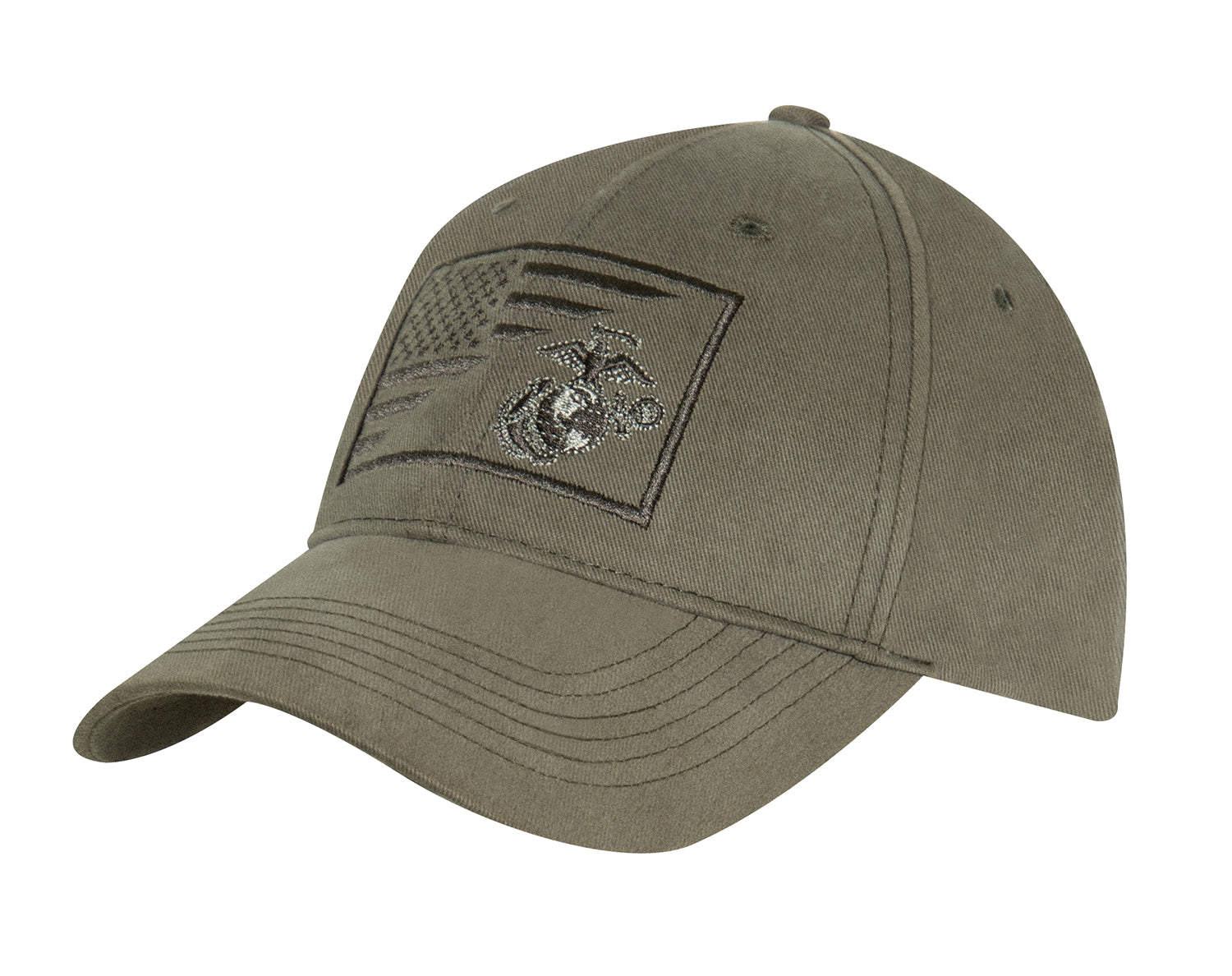 US Marine Corps Eagle, Globe & Anchor Adjustable Cap - Olive Drab