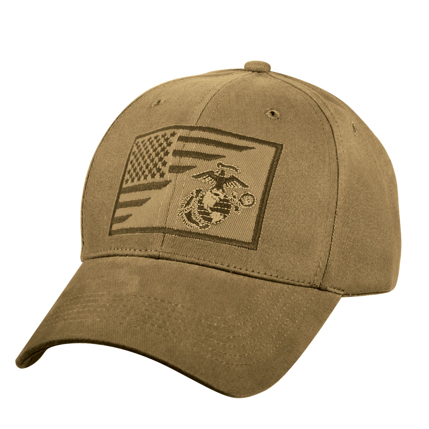 US Marine Corps Eagle, Globe & Anchor Adjustable Cap - Coyote Brown