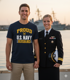 Proud U.S. Navy Husband T-Shirt (Navy)