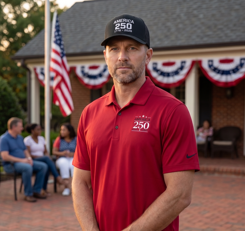 America 250 Patriotic Bundle – 1776-2026 Embroidered Nike Dri-FIT Polo & Richardson 112 Cap