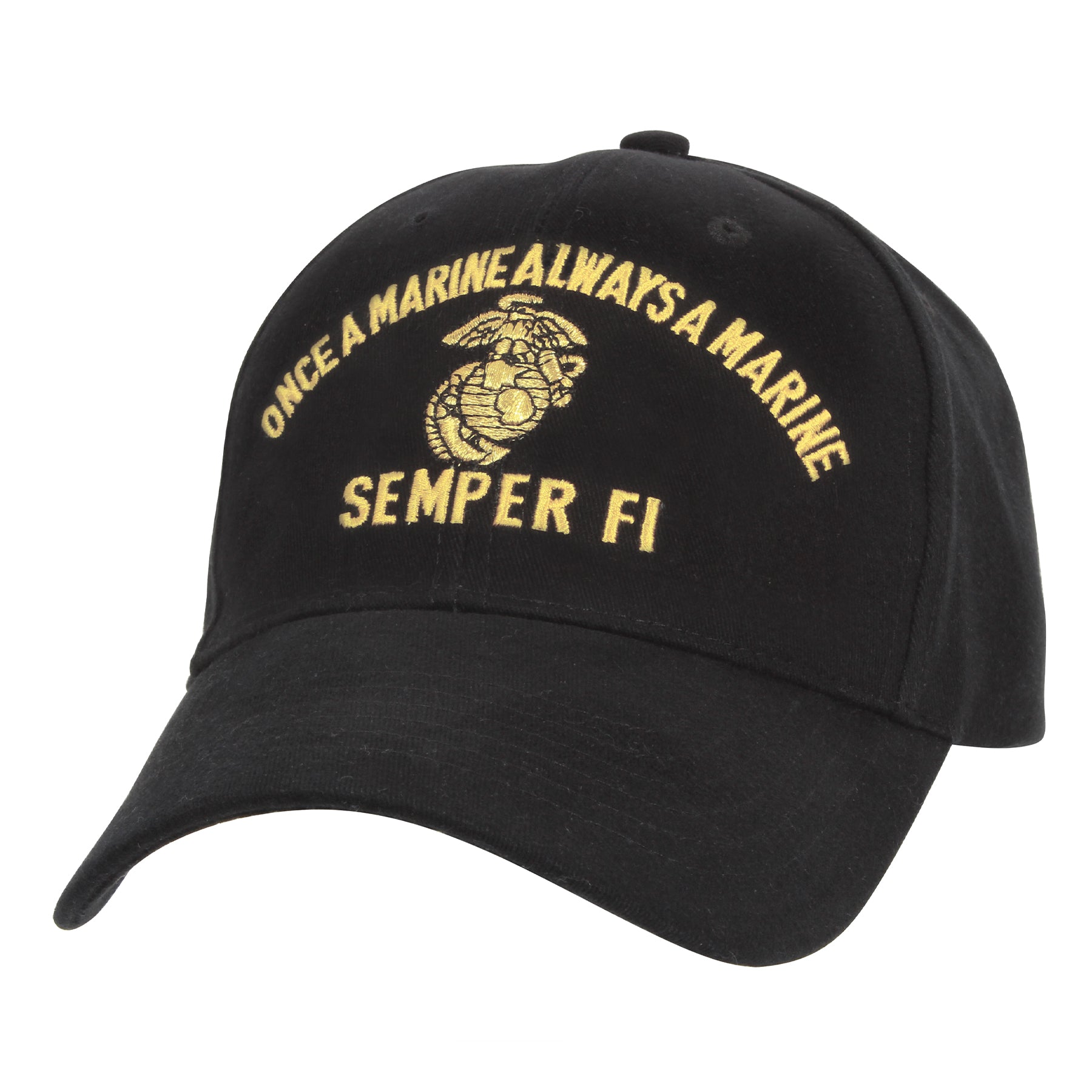 US Marine Corps Once A Marine Always A Marine - Semper Fi Low Profile Cap - Black