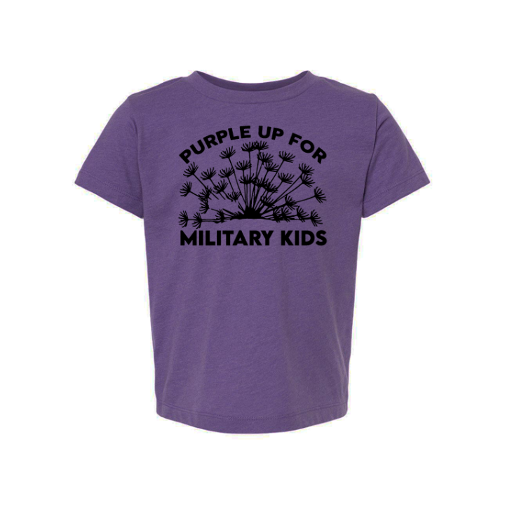 Month of the Military Child T-Shirt - Purple (Toddler)