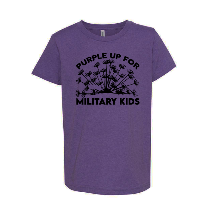 Month of the Military Child T-Shirt - Purple (Youth)